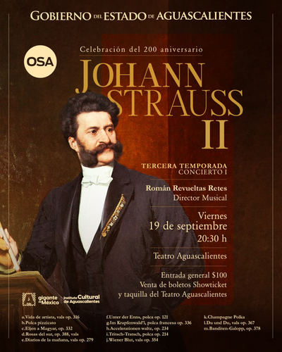 Disfruta de una noche especial con la Orquesta Sinfónica de Aguascalientes este viernes 19 de septiembre